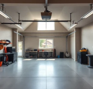 Showcase of custom garages featuring a modern design and organized interior with tools.