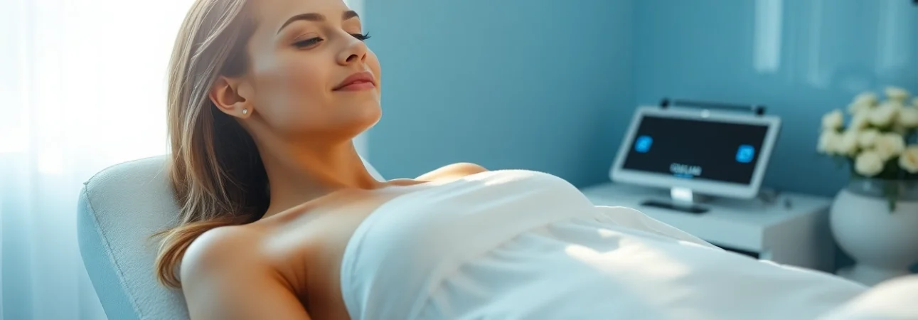 Experience advanced body sculpting techniques with a serene atmosphere and sophisticated technology.