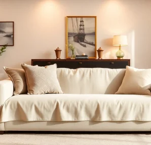 Transform your space with La Maison des housses, showcasing stylish and protective sofa covers.