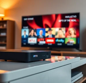 Discover unique abonnement iptv options streaming in a stylish living room setup with vibrant visuals.