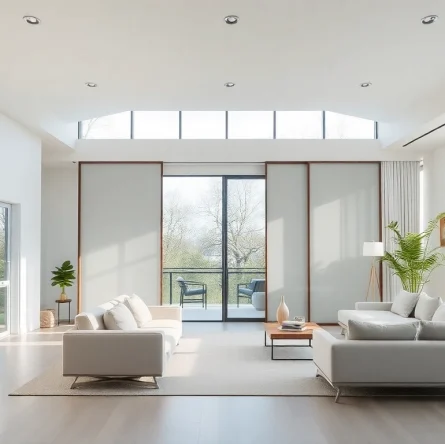 Maximize space with a stylish sliding partition wall that elegantly divides areas while enhancing interior design.