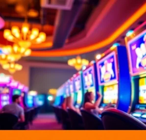 Experience the thrill of a welcome bonus with exciting gameplay at a vibrant casino.