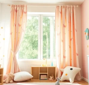 Stylish kids room curtains enhance the playful atmosphere of a vibrant child’s space.