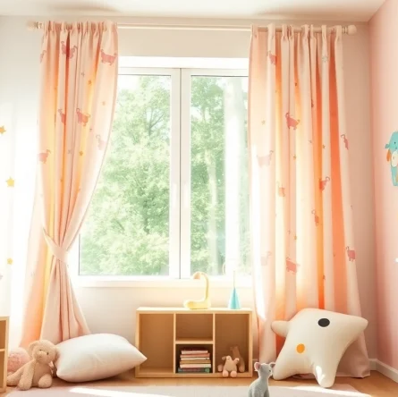 Stylish kids room curtains enhance the playful atmosphere of a vibrant child’s space.