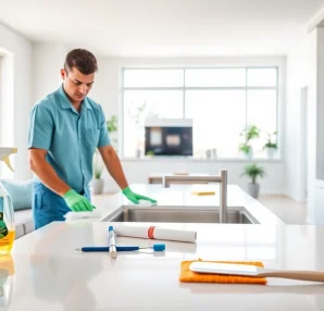 Move Out Cleaning Camarillo service providing a professional cleaning in a modern apartment.