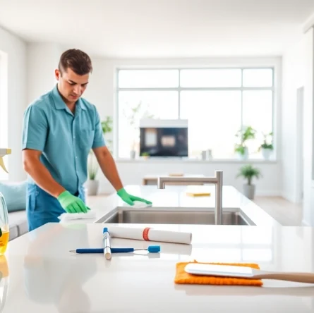 Move Out Cleaning Camarillo service providing a professional cleaning in a modern apartment.