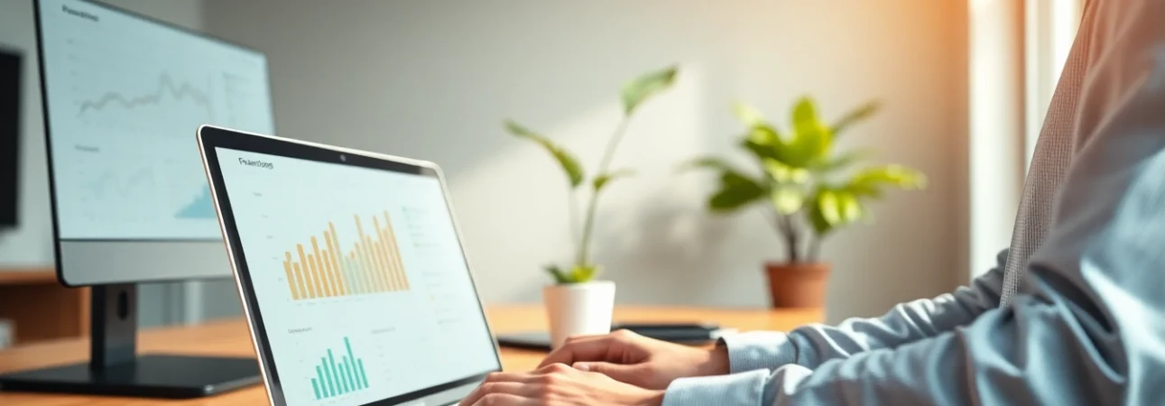 Showcasing the best accounts receivable tools in a professional workspace with financial data analysis.