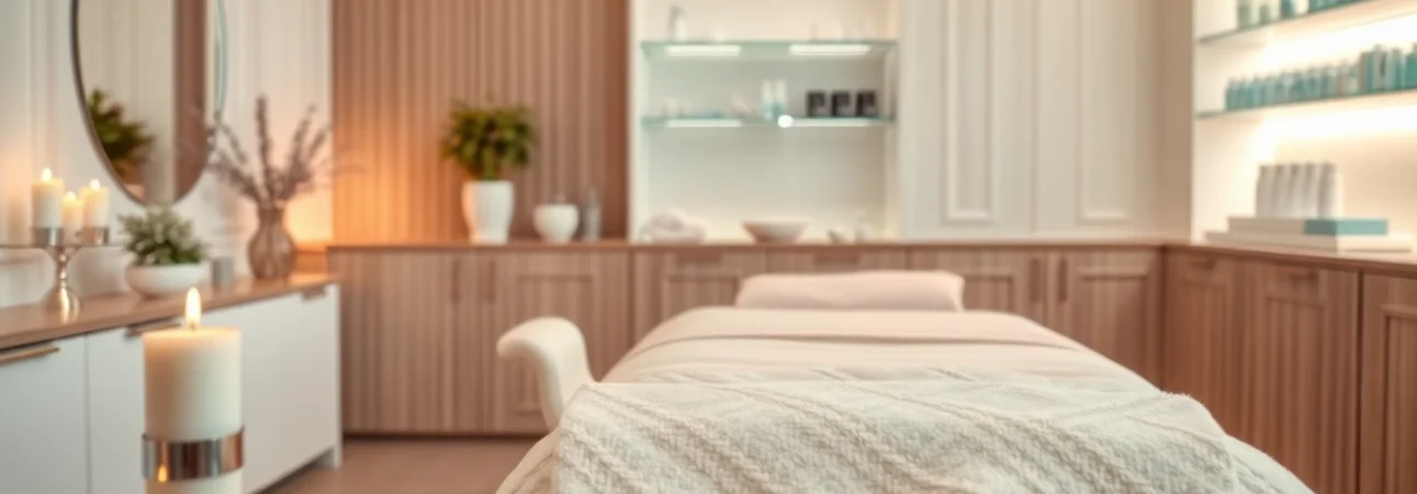 Verwöhnen Sie sich auf einer komfortablen kosmetik liege mit eleganter Ausstattung.