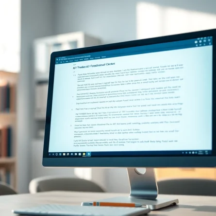 Analyze text with the ai checker tool on a modern computer interface in a professional setting.