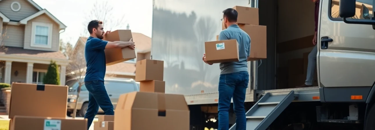 Moving truck and professional team showcasing reliable removal companies near me in action.