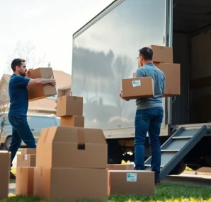 Moving truck and professional team showcasing reliable removal companies near me in action.