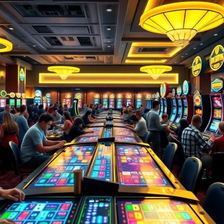 Engaged players enjoying various games at vibrant internet casinos.