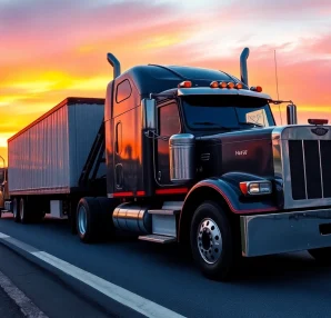 Expert team performing 24 hour big rig towing service with precision and care.