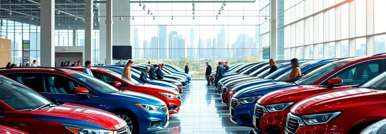 Discover a diverse selection when you find used vehicles at this bustling dealership.