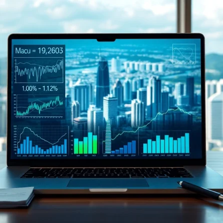 Menganalisis data macau dengan visualisasi grafik dinamis di lingkungan kantor profesional.