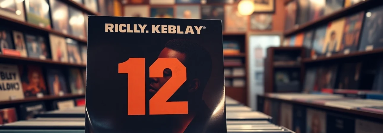 Showcase of the 12play album by R. Kelly in a vibrant record store setting.