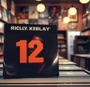 Showcase of the 12play album by R. Kelly in a vibrant record store setting.