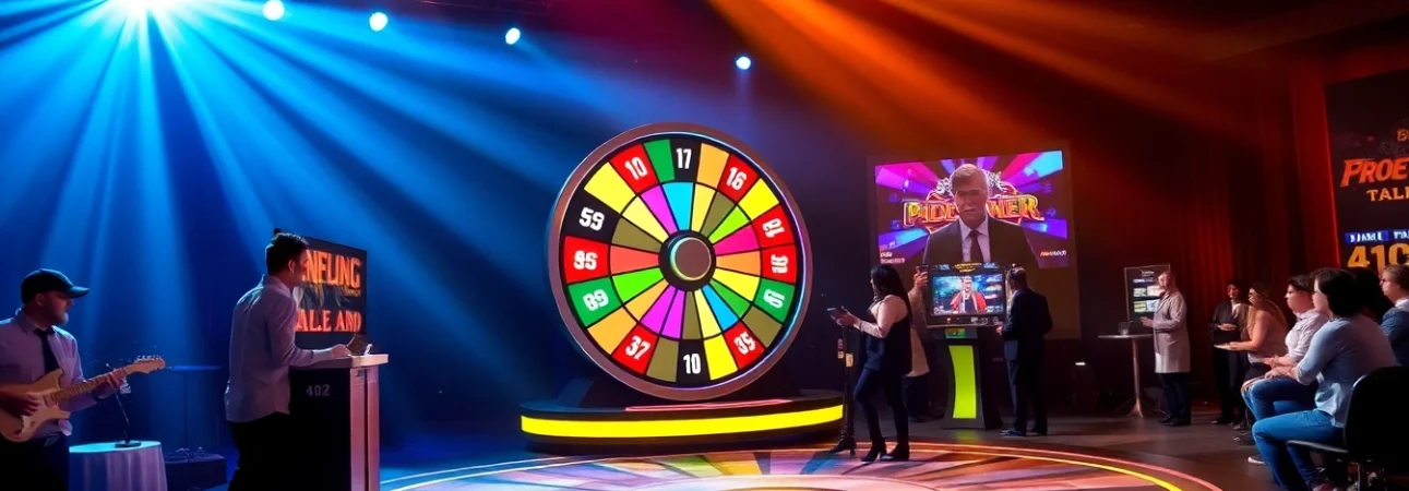 Engaging scene displaying the vibrant rtp crazy time wheel during a live game show.