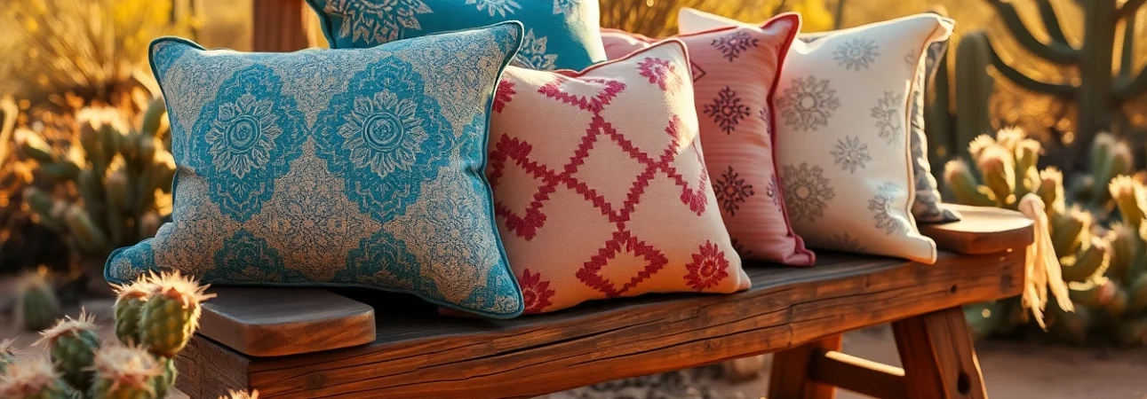 Elevate your space with exquisite Cactus Silk Pillows featuring unique patterns and luxurious textures.