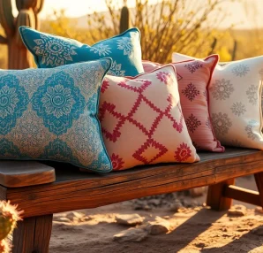Elevate your space with exquisite Cactus Silk Pillows featuring unique patterns and luxurious textures.