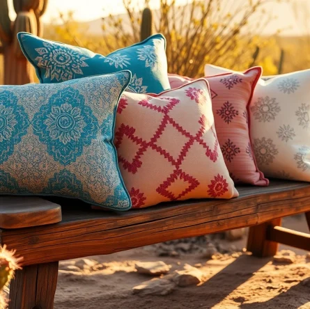 Elevate your space with exquisite Cactus Silk Pillows featuring unique patterns and luxurious textures.