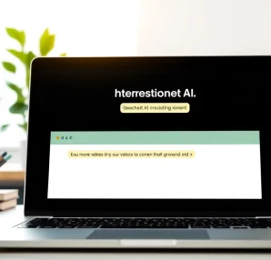 Analyze text effectively with our AI checker tool on a professional laptop.