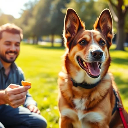 Engaging dog training session in Irvine focusing on positive reinforcement with a skilled trainer and attentive dog.