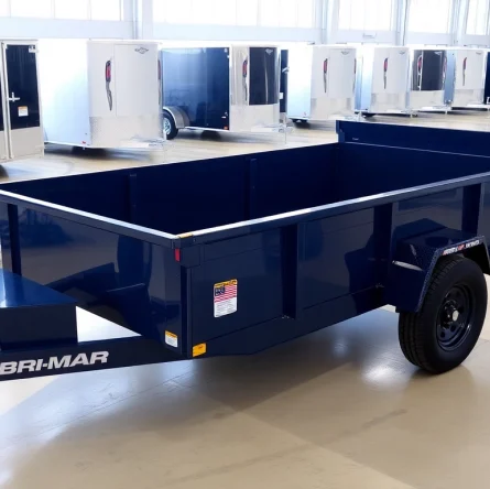 Browse Bri-Mar trailers for sale near me showcasing quality and variety in a dealership.