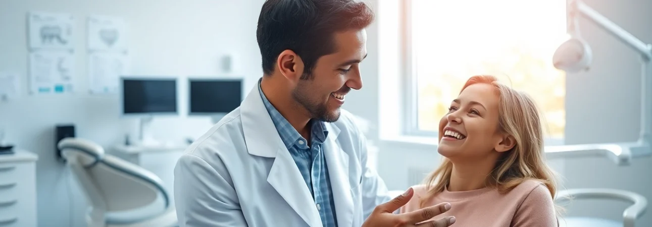 Certified orthodontist near by me providing patient consultation in a modern clinic.