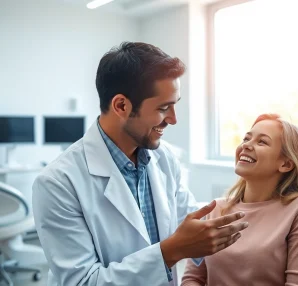 Certified orthodontist near by me providing patient consultation in a modern clinic.