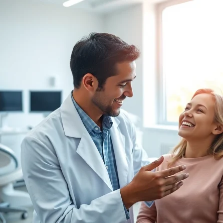 Certified orthodontist near by me providing patient consultation in a modern clinic.