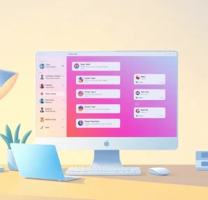 Explore the features of Telegram電腦版 with a sleek desktop interface showcasing a user-friendly design and vibrant colors.
