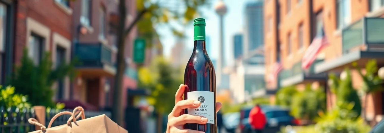 Experience convenient lcbo delivery Toronto with a friendly delivery driver bringing a premium bottle.