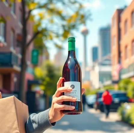 Experience convenient lcbo delivery Toronto with a friendly delivery driver bringing a premium bottle.