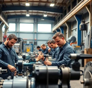 Showcasing industrial fabrication in Edmonton with skilled professionals and advanced machinery.