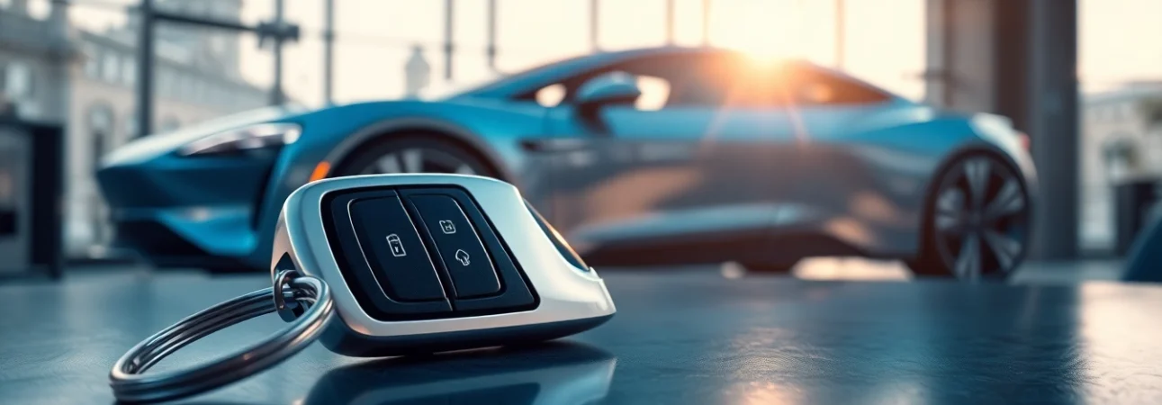 Unlock convenience with innovative keys for electric cars, showcasing a high-tech key fob design.