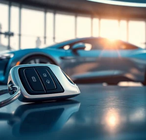 Unlock convenience with innovative keys for electric cars, showcasing a high-tech key fob design.