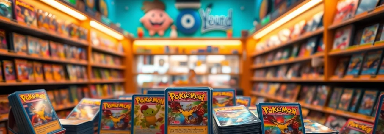 Shop authentic Pokémon TCG India cards and booster packs in a vibrant gaming setting.
