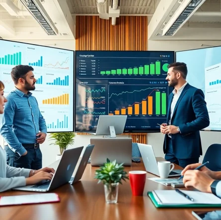 Creating effective google ads edmonton with a professional marketing team in a modern office.