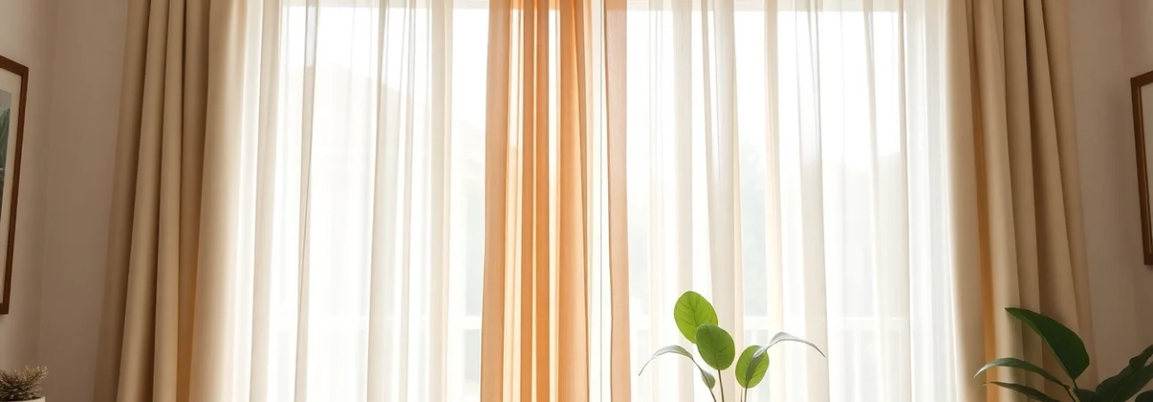 Admire made to measure curtains elegantly styled in a serene interior, enhancing warmth and design.