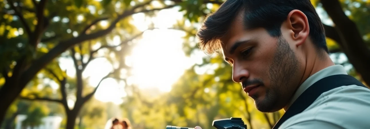 Tallahassee Photographer capturing a wedding scene in a lush outdoor setting.