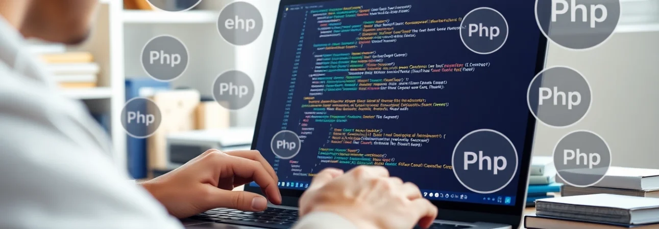 Explore php enumerations displayed on computer screen in a bright coding environment.