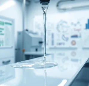 Pouring infusion resins into composite materials, showcasing clarity and precision in the process.
