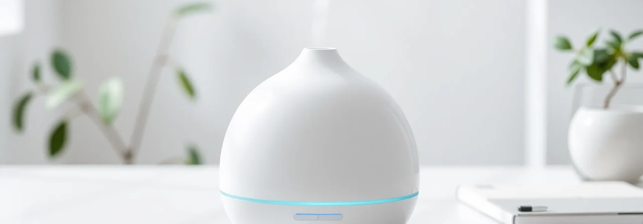 Enhancing air quality with a stylish USB Air Humidifier Diffuser on a modern desk.