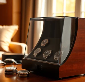 Showcasing the best watch winder in a luxurious setting, emphasizing quality and craftsmanship.