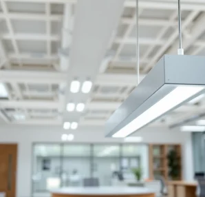 Illuminate spaces effectively with LED Batten Light Sourcing in a professional office setting.