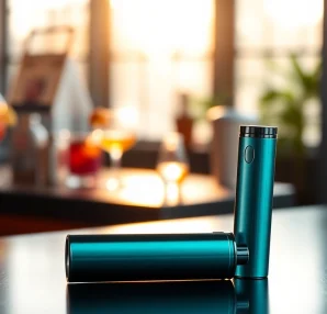 Discover the stylish FIFTY BAR 6.5K disposable vape in a vibrant social setting.
