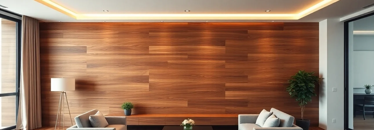 Transform your space with contemporary wood paneling that enhances style and warmth.