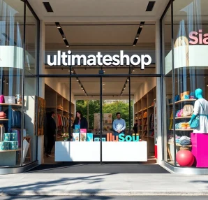 Explore the ultimateshop showcasing diverse products in a welcoming street view atmosphere.